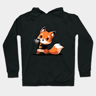 Fox with coffee Hoodie